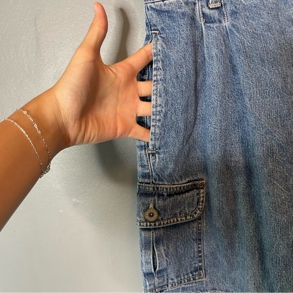 Bill Blass Denim Women's High Waisted Cargo Shorts size 10 vintage - Picture 6 of 10
